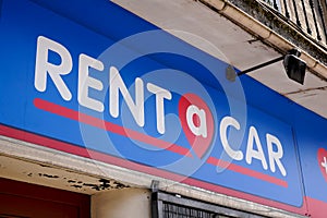 Bordeaux , Aquitaine / France - 07 06 2020 : rent a car logo and sign store Mobility agency shop French car rental office rentacar
