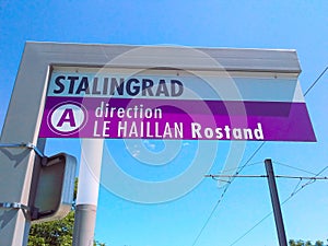 Bordeaux areas. France. Stalingrad. Station. 7th Line. Paris