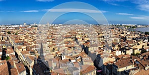 Bordeaux city panorama from St Michel tower photo