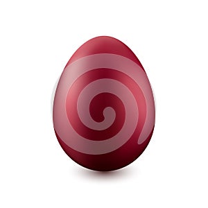 Bordeaux Easter Egg on a white background