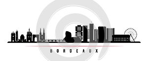 Bordeaux skyline horizontal banner. photo