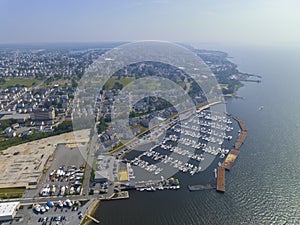 Borden Light Marina aerial view, Fall River, MA, USA