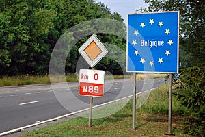 Border of Belgium photo