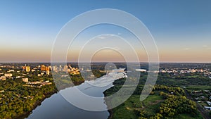 Border between Brazil and Paraguay and connects Foz do Iguacu to Ciudad del Este. Ponte da Amizade in Foz photo