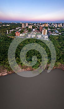 Border between Brazil and Paraguay and connects Foz do Iguacu to Ciudad del Este. Ponte da Amizade in Foz photo