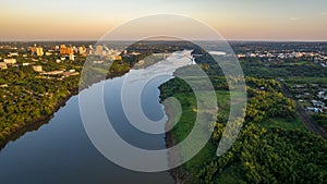 Border between Brazil and Paraguay and connects Foz do Iguacu to Ciudad del Este. Ponte da Amizade in Foz photo