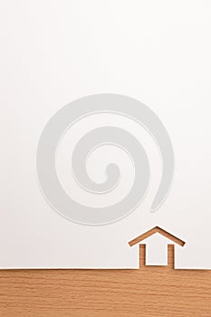 Border of brown wooden pattern minimal house background