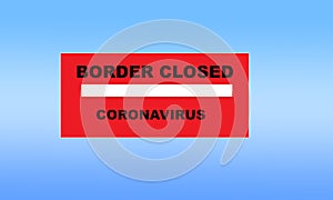 Border closed Coronavirus ,Panel ,countrys and borders closing