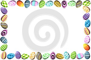 Border with Colorful Easter Eggs