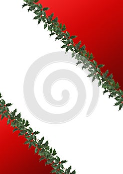 Border decorated with holly leaves