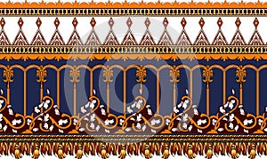 Border  design print created textile prints