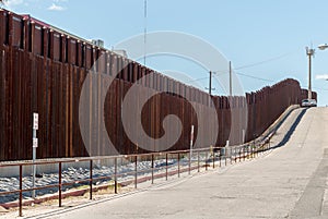 The border fence between Arizona and Mexico