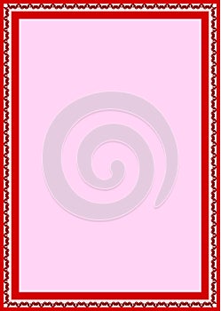 Border floral decorated A4 stationery Pad background vector texture