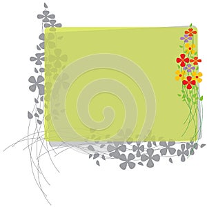 Border with Flowers and lines