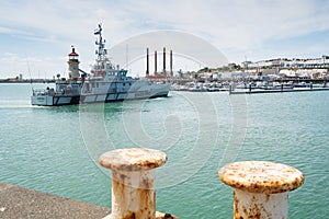 Border force cutter in Ramsgate Royal Harbour