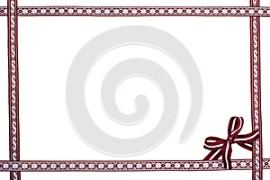 Border frame of national latvian ribbons photo