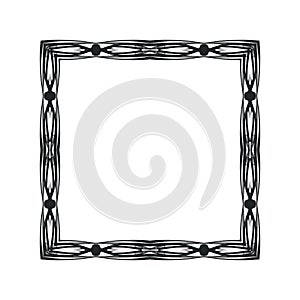 Border frame vector design illustration element decoration art. Abstract ornament border frame retro vintage swirl antique corner