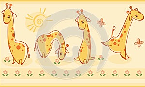 Border with giraffes.