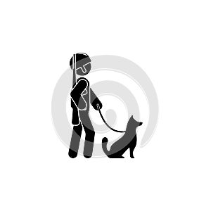 border guard with a dog illustration. Element of army icon for mobile concept and web apps. Detailed border guard with a dog