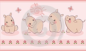 Border with hippopotamuses