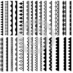 Border icon vector set. Framing illustration sign collection. Pattern symbol or logo.