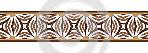 Border line seamless background. Decorative design seamless ornamental mosaic border pattern. Islamic, indian, arabic motifs.