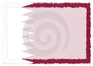 Border made with Qatar national flag photo