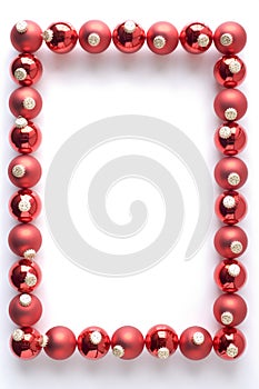 Border Made From Red Baubles