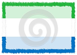 Border made with Sierra Leone national flag