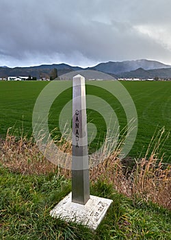 Border Marker Between Canada and the US in BC