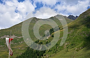 Border mountains in the upper valley