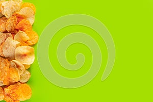 Border of potato chips