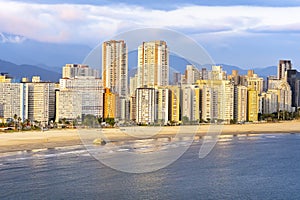 Border between Santos and Sao Vicente photo