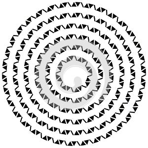 Round circular geometric border frame in a range of sizes.