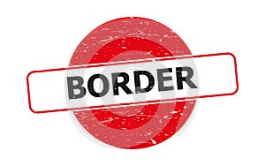Border stamp on white