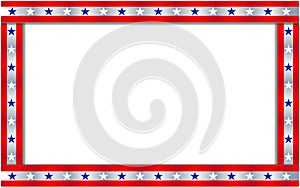 Border with the symbols of the american flag