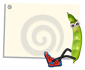 Border template with greenpea