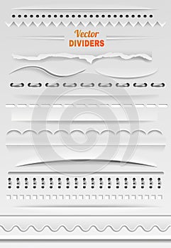 Border vector divider line and bordering frame for decoration illustration set of bordered element or borderline for