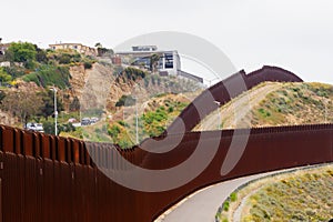 Border wall fence between Mexico and the United States