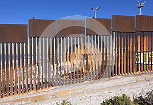 Border wall in Tijuana, Mexico photo
