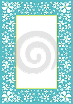 Border with white flowers