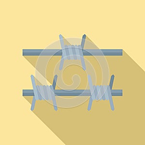 Border wired icon, flat style