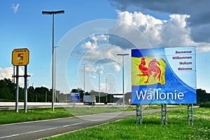 Bordersign of Wallonie