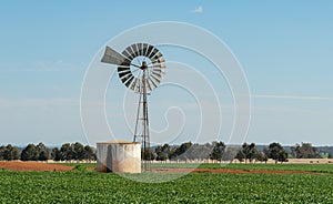 Bore water windmill pump in rural Australia