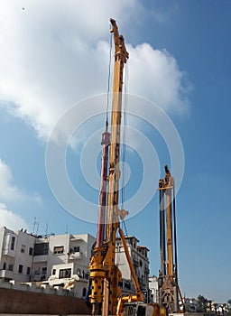 Bore Well Drilling Machine - Ground water hole drilling machine installed on the old truck- Image
