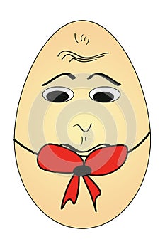 Bored cartoon egg