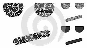 Bored smiley Composition Icon of Irregular Parts