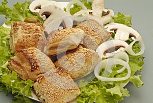 Borek with mushrooms