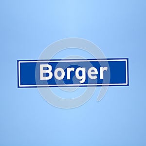 Borger place name sign in the Netherlands photo