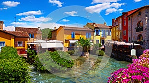 Borghetto Valeggio sul Mincio, Verona, Italy. Italian village